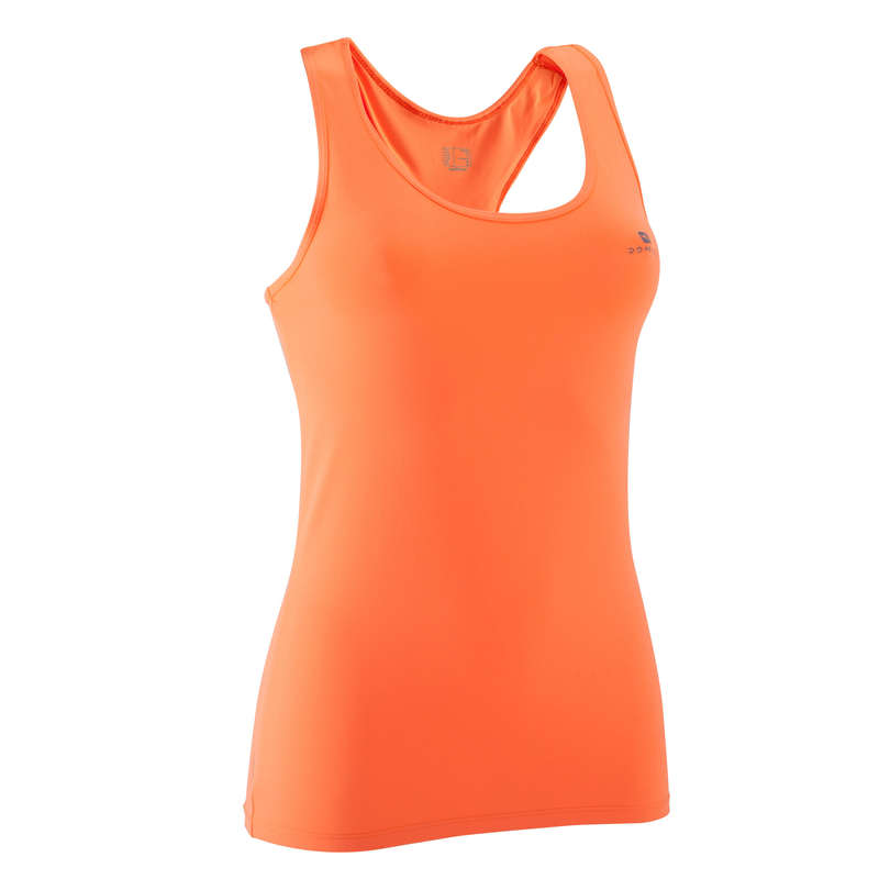 DOMYOS Energy My Top Women's Fitness Tank Top - Neon Orange...