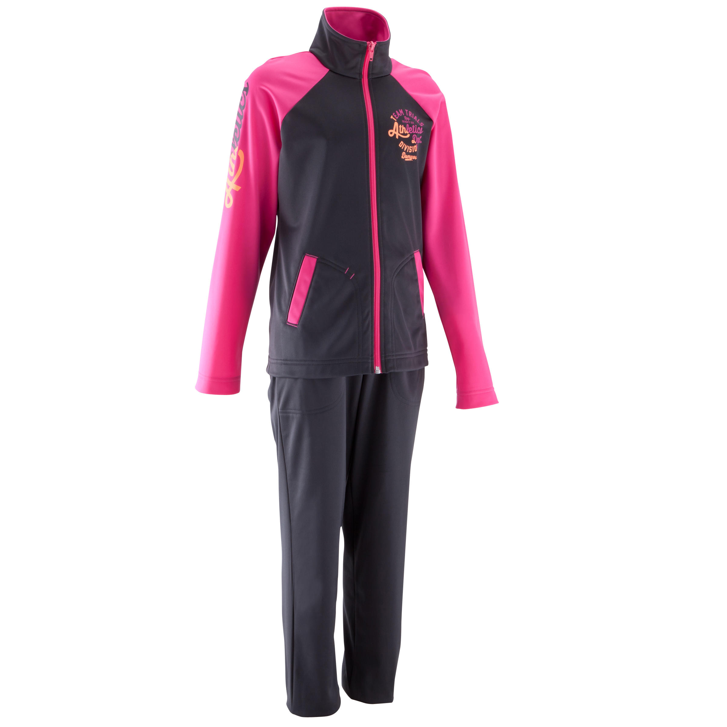 Teddy+ Girls' Gym Tracksuit - Pink 1/12