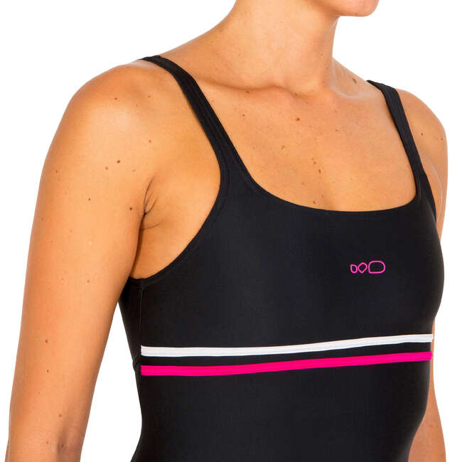 Цял бански костюм тип боксерки, черен NABAIJI - Decathlon