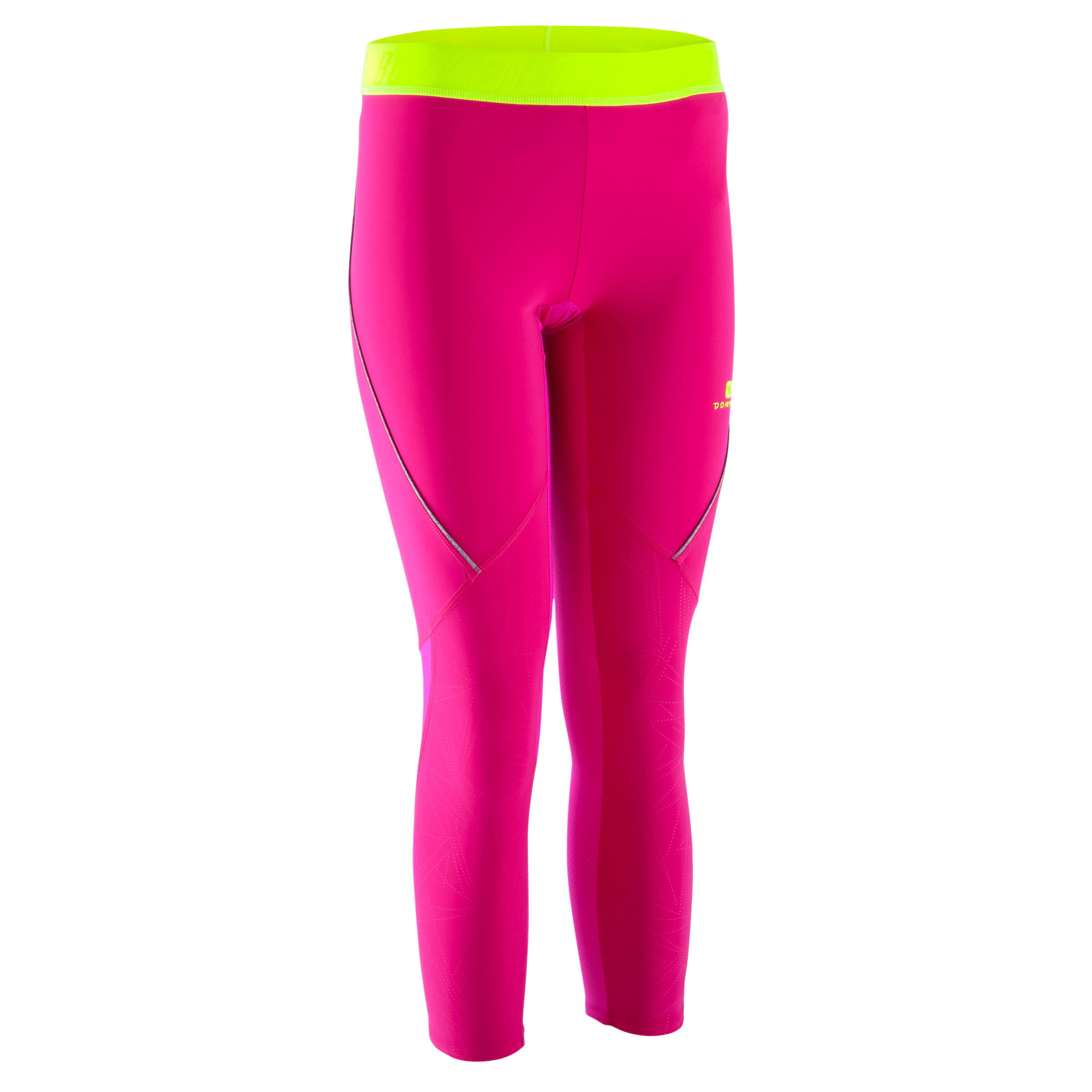 Breathe Booster Women's Fitness 7/8 Leggings - Pink/Neon Yellow 1/12