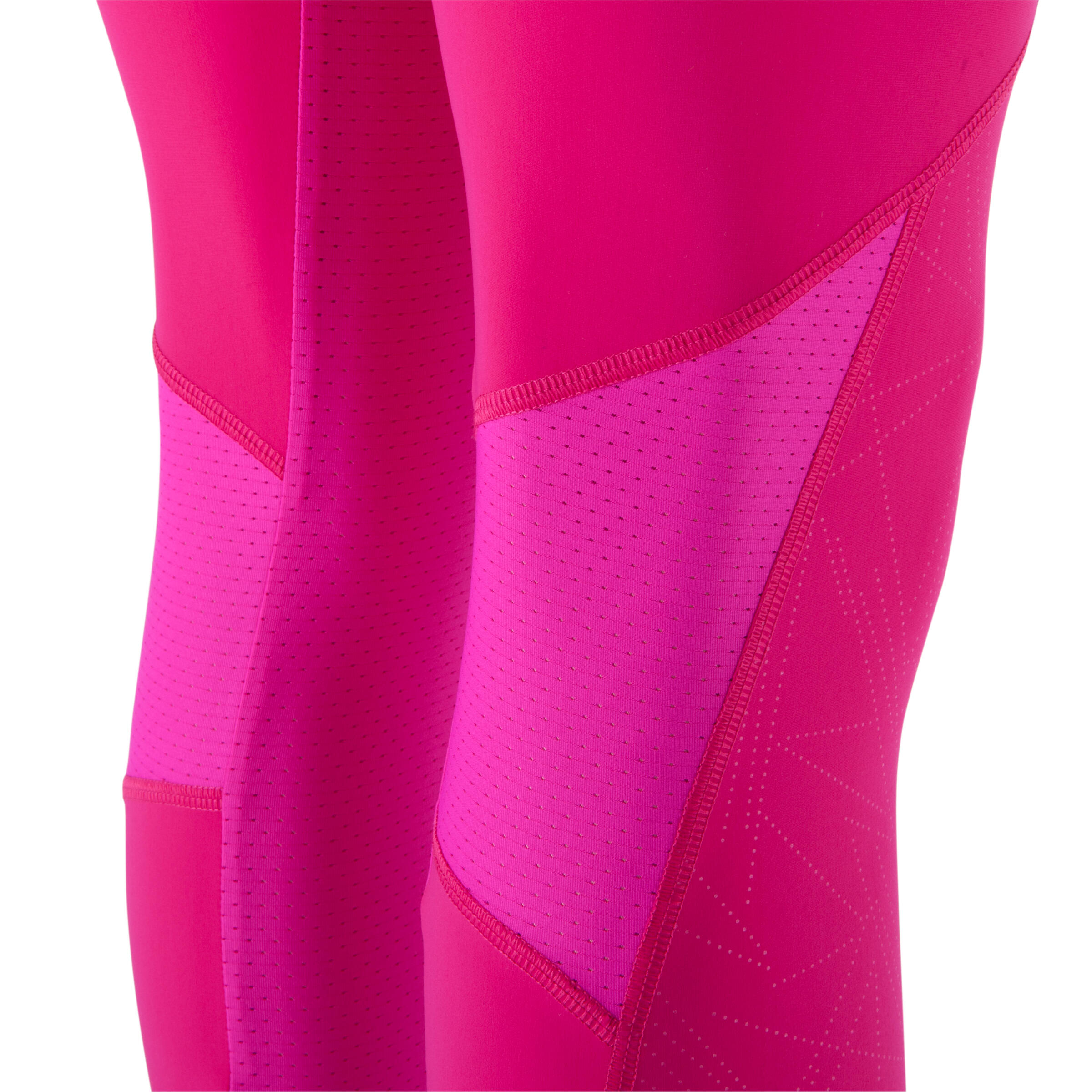 Breathe Booster Women's Fitness 7/8 Leggings - Pink/Neon Yellow 9/12