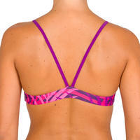 RIANA ALL LEAF bikini crop top - Purple