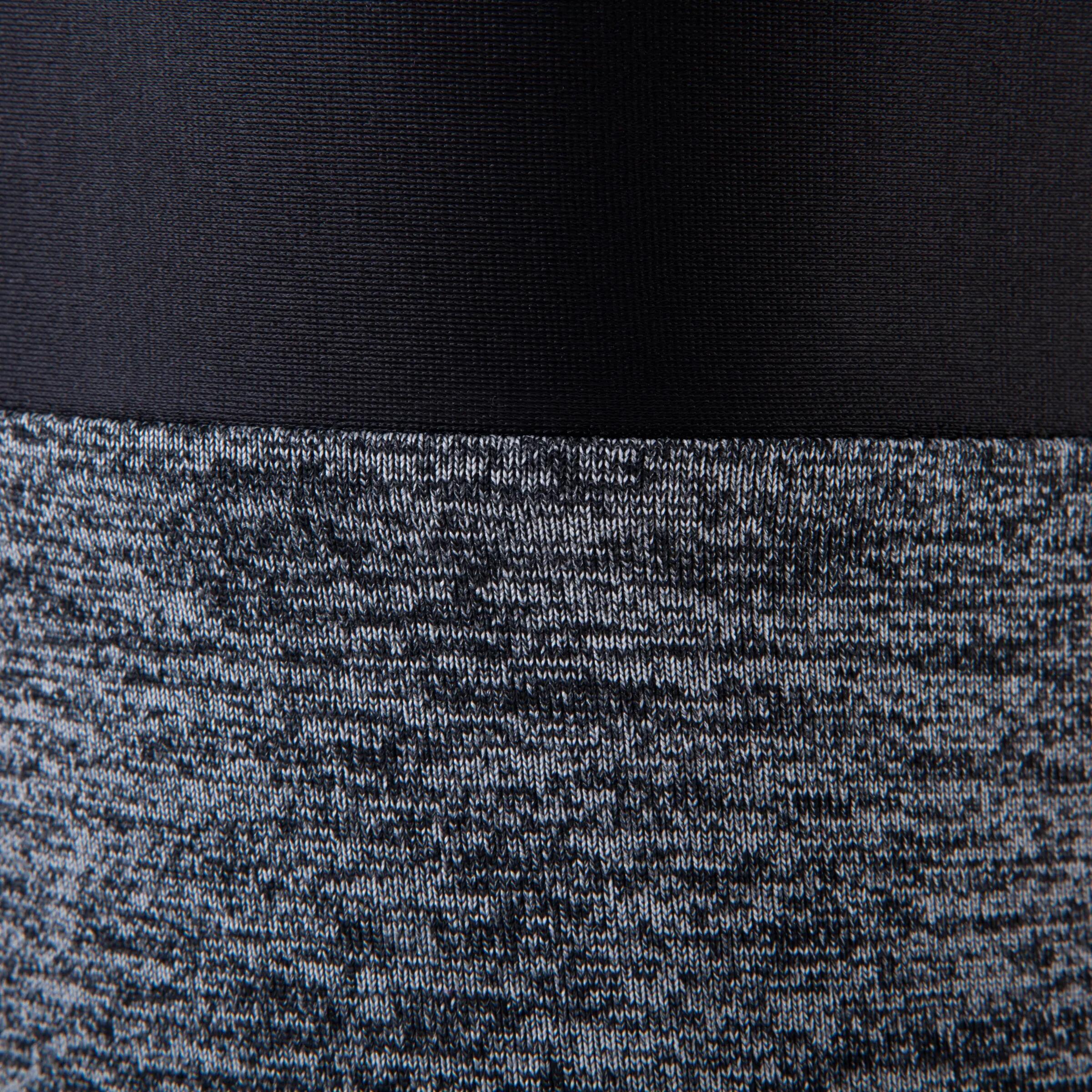 Shape+ Women's Fitness Flat-Stomach Cropped Bottoms - Mottled Grey/Black 6/12