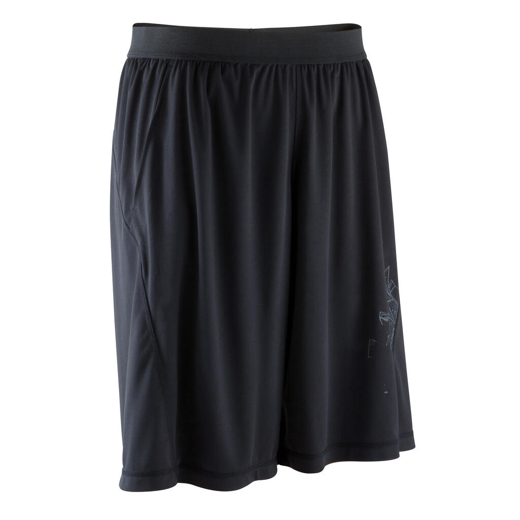 Light breathe fitness long shorts - black