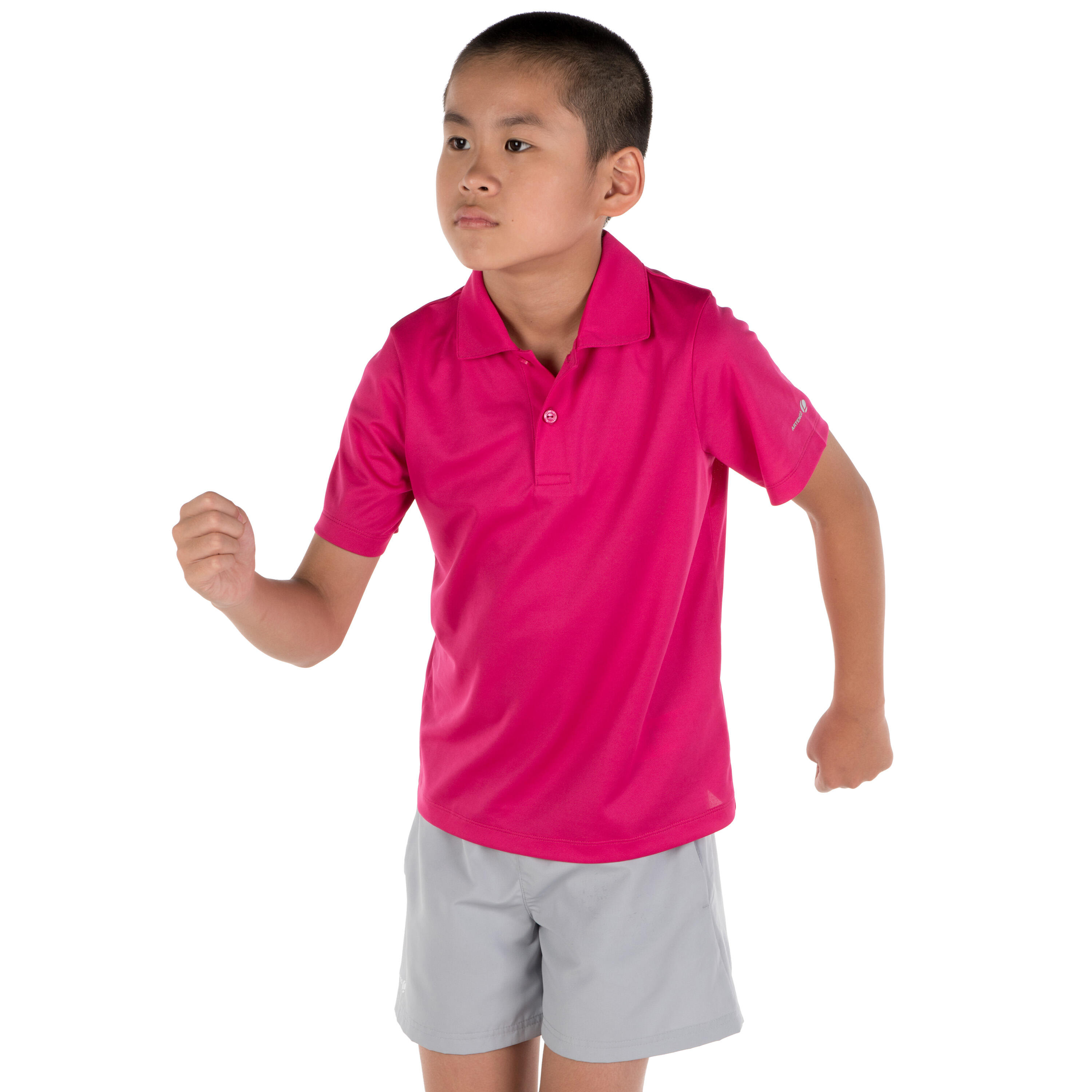 Essential Junior Tennis Padel Table Tennis Badminton Squash Polo Shirt - Pink 6/9