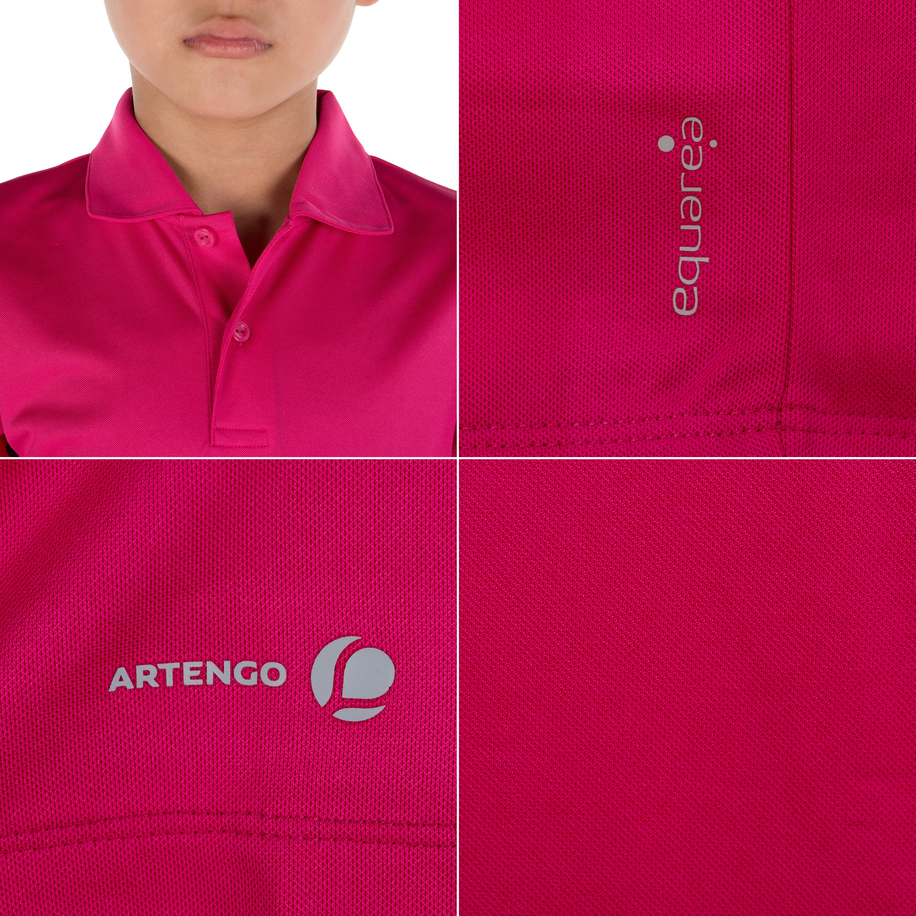 Essential Junior Tennis Padel Table Tennis Badminton Squash Polo Shirt - Pink 9/9