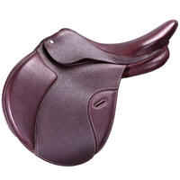 17.5" Versatile Leather Horse Riding Saddle for Horse - Brown
