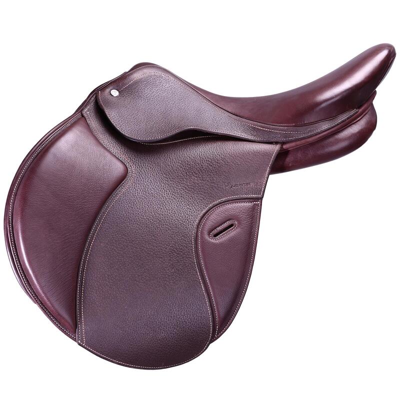 Selle équitation cuir polyvalente 17,5" Cheval - Paddock marron