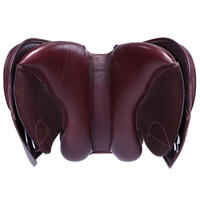 17.5" Versatile Leather Horse Riding Saddle for Horse - Brown