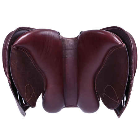 17.5" Versatile Leather Horse Riding Saddle for Horse - Brown