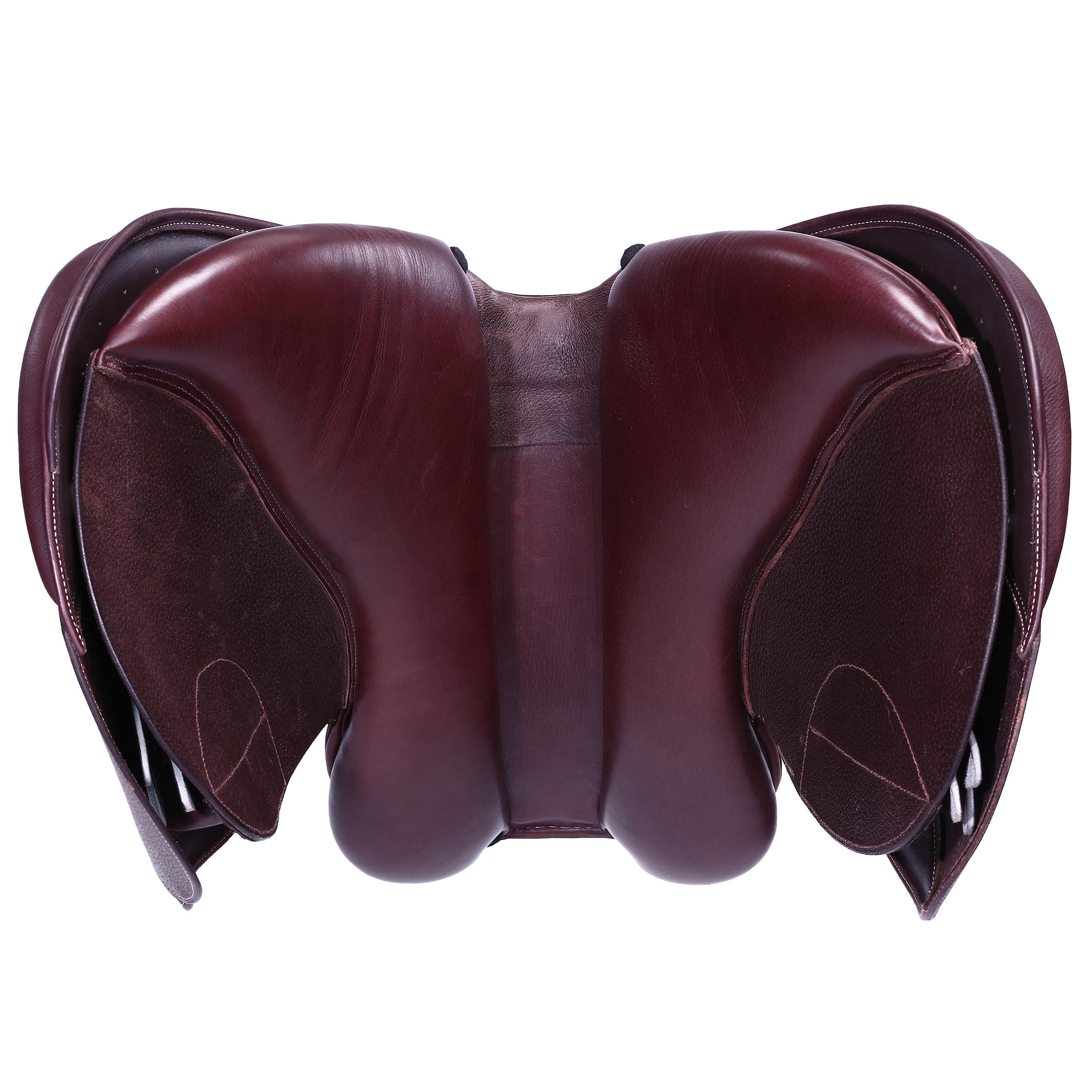 17.5" Versatile Leather Horse Riding Saddle for Horse - Brown 5/15