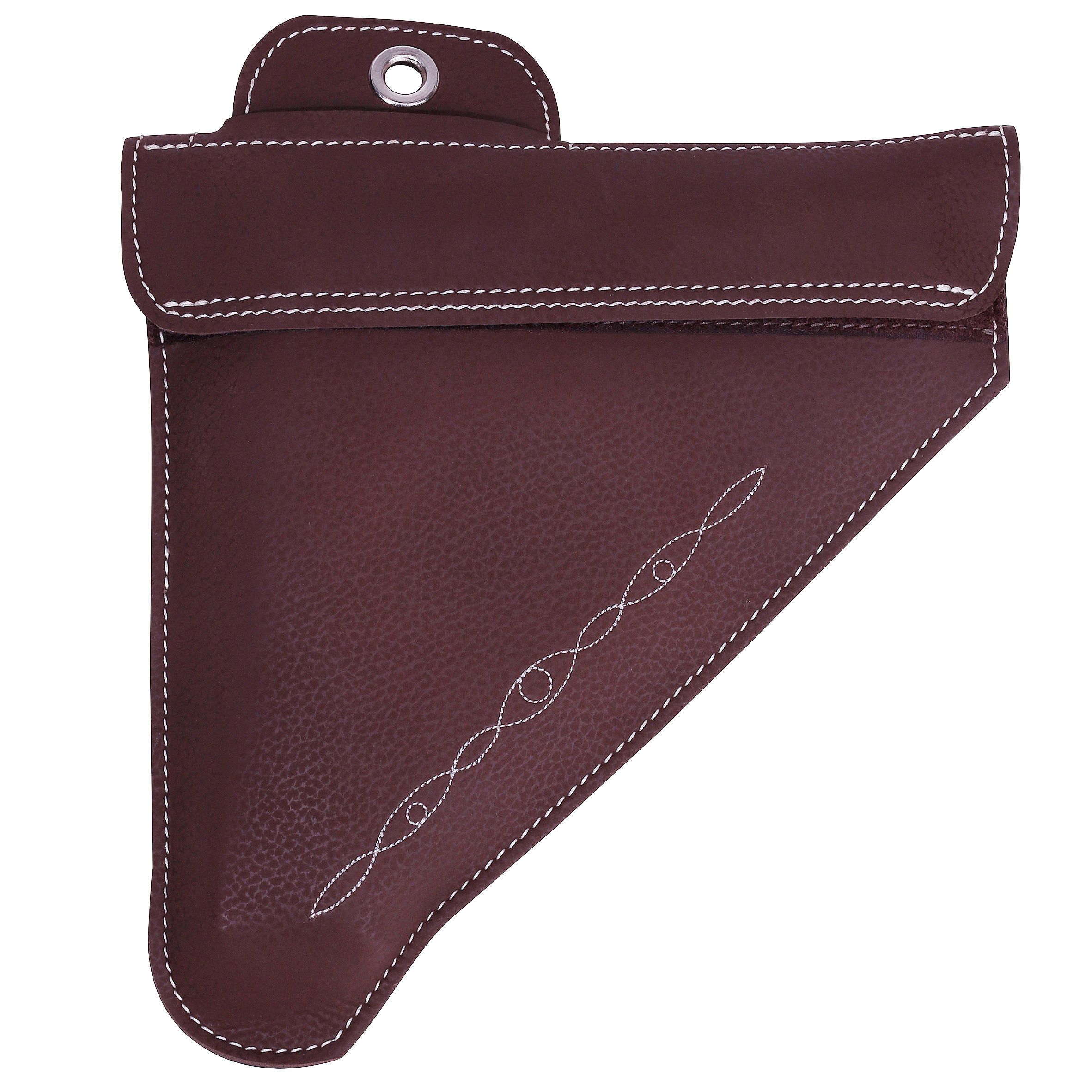 Selle d'équitation en cuir 17"5 - PADDOCK brun - FOUGANZA