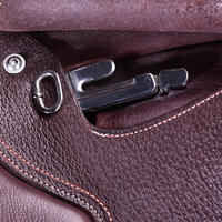 17.5" Versatile Leather Horse Riding Saddle for Horse - Brown