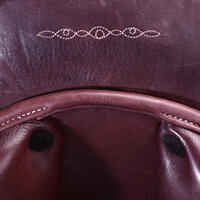 17.5" Versatile Leather Horse Riding Saddle for Horse - Brown