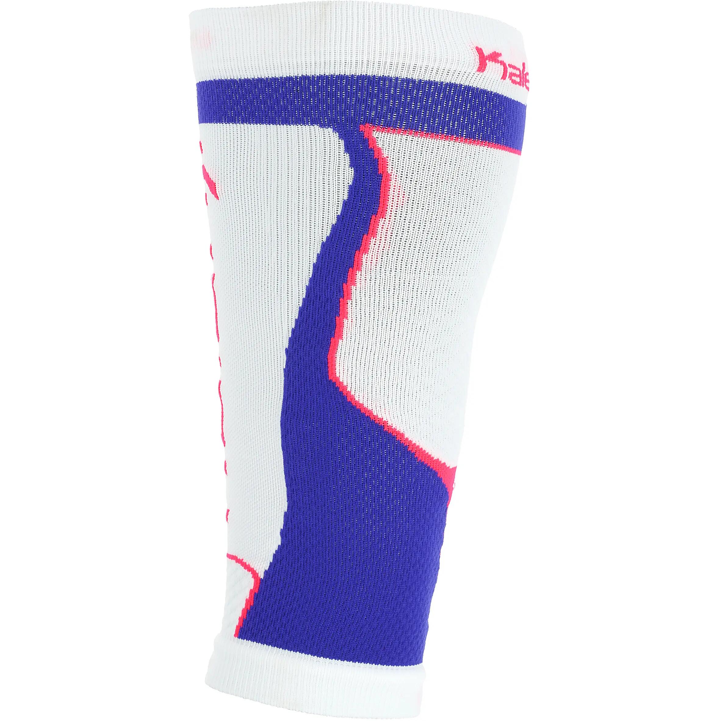 KANERGY RUNNING LEG SLEEVES WHITE/PINK 3/7