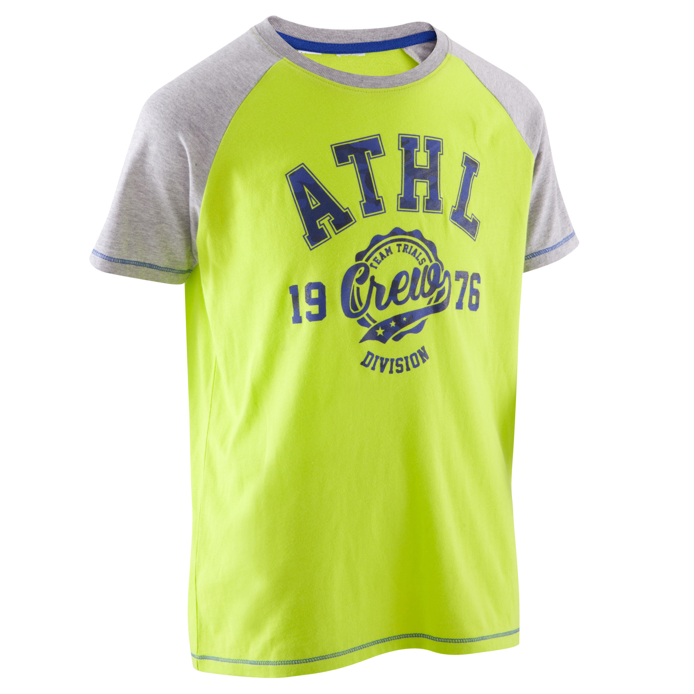 Boys' Gym T-shirt - Green/Grey 1/12