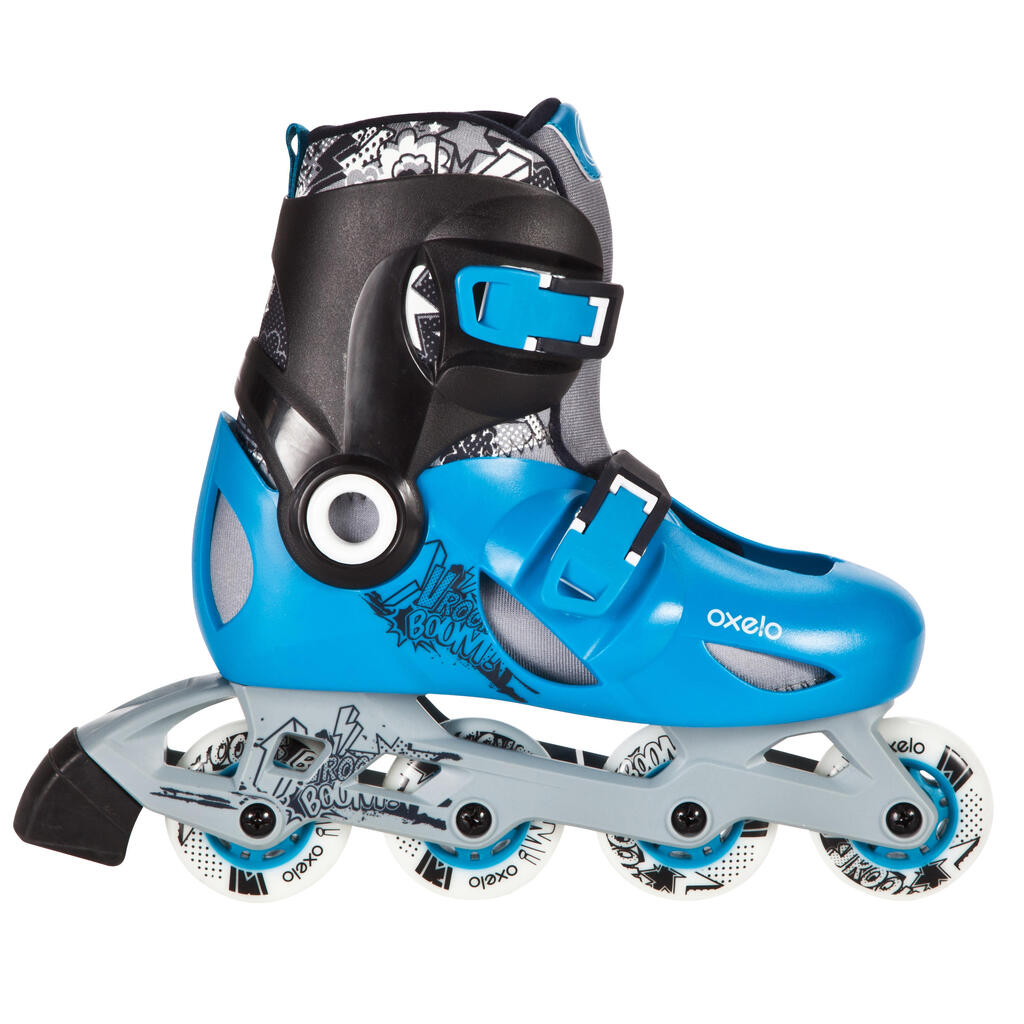 Play 5 Kids' Inline Skates - Blue/Lemon yellow