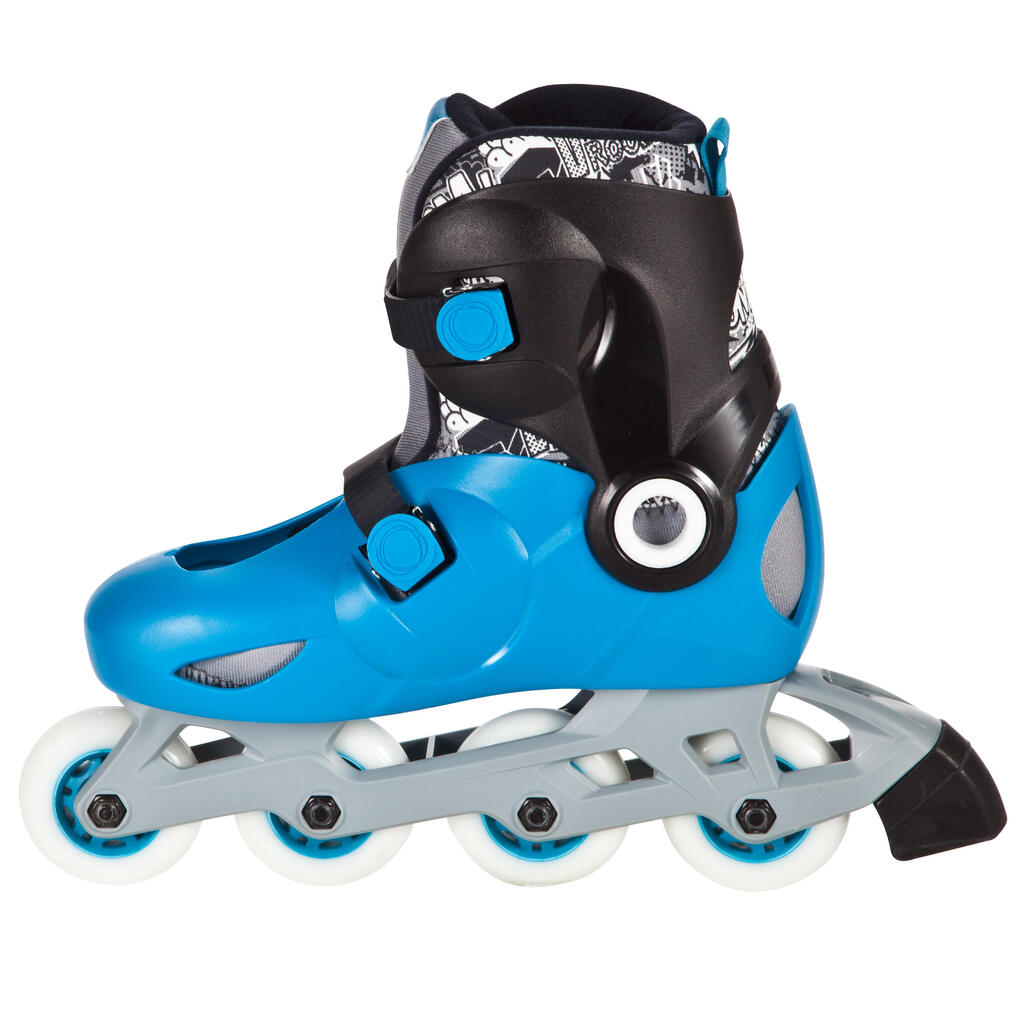Play 5 Kids' Inline Skates - Blue/Lemon yellow
