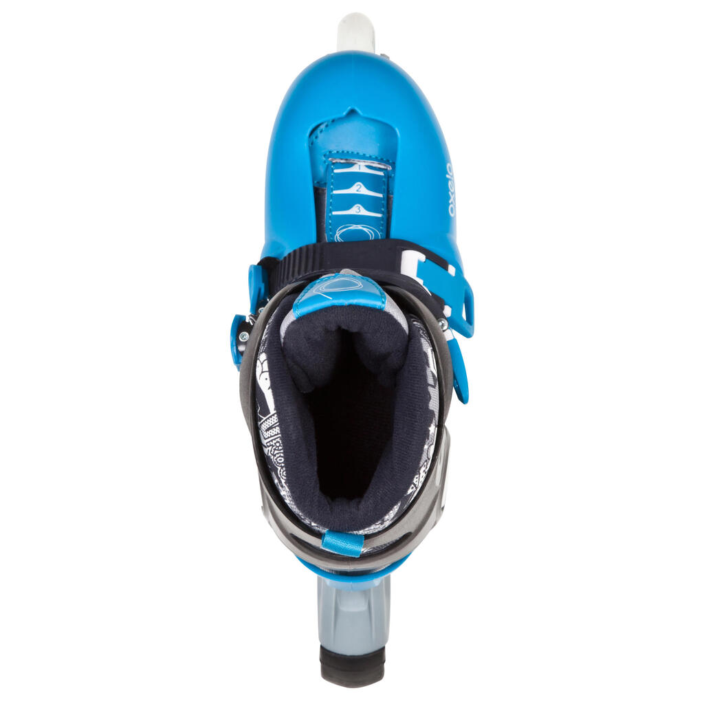 Play 5 Kids' Inline Skates - Blue/Lemon yellow