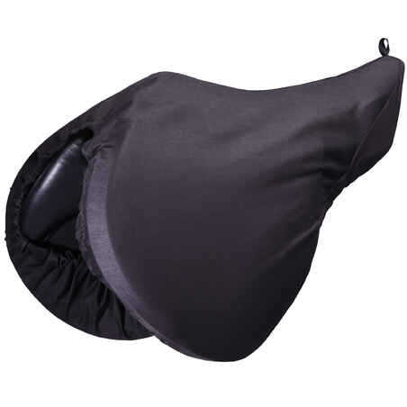 17.5" Versatile Leather Horse Riding Saddle for Horse Paddock - Black