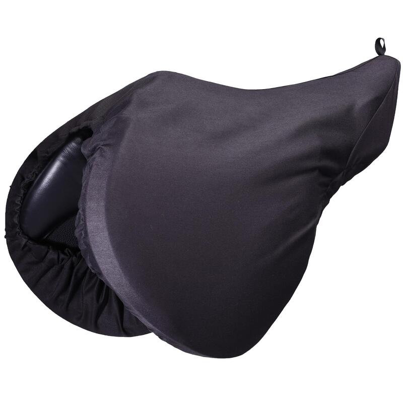 Selle équitation cuir polyvalente 17,5" Cheval - Paddock noire