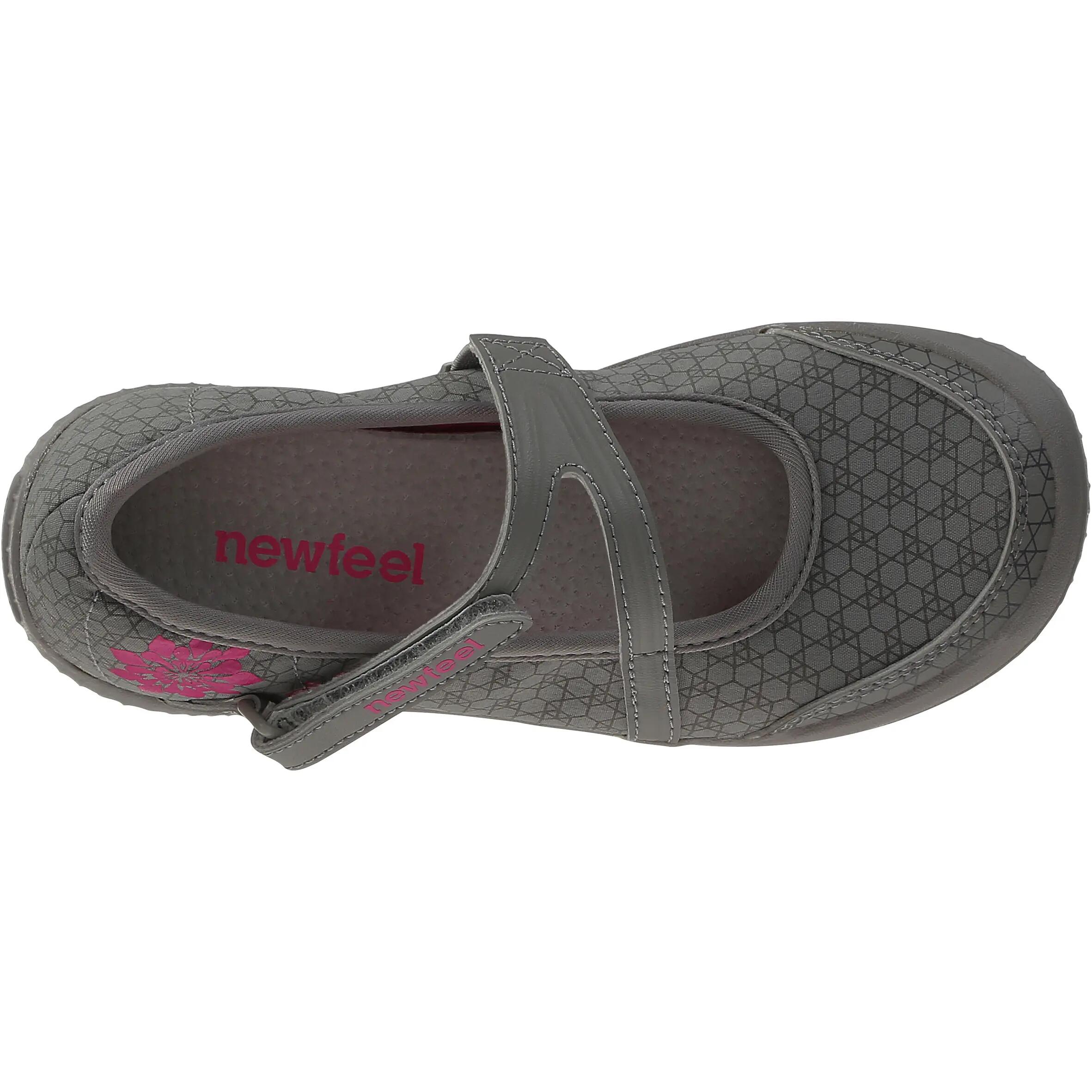 Baomiss children's everyday walking ballerina pumps - grey/pink 3/10