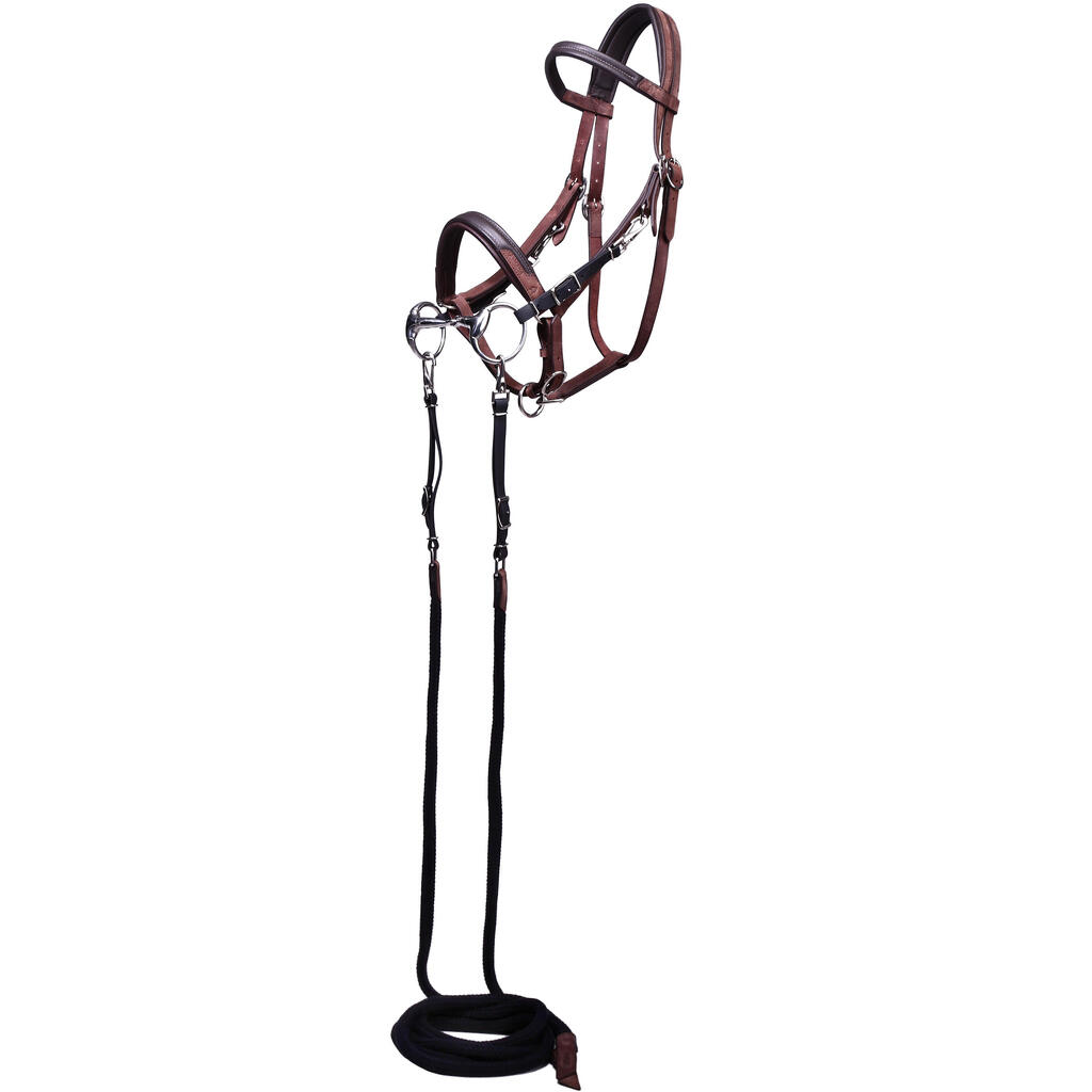 Trail Horse Riding Bridle / Halter and Reins Escape - Brown