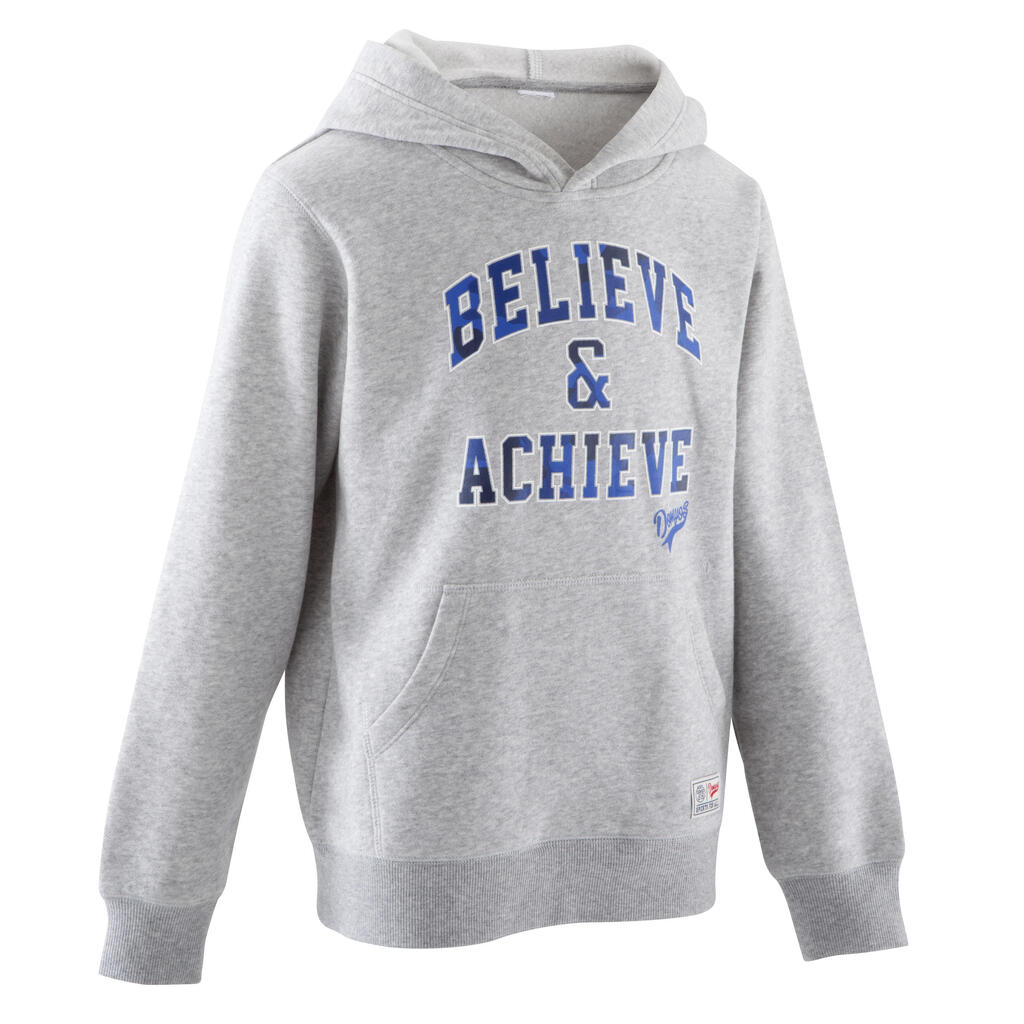 Boys' gym hooded sweatshirt - grey
