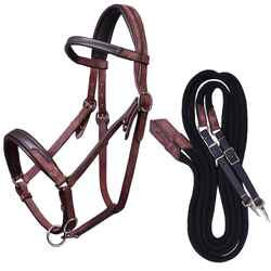 Trail Horse Riding Bridle / Halter and Reins Escape - Brown