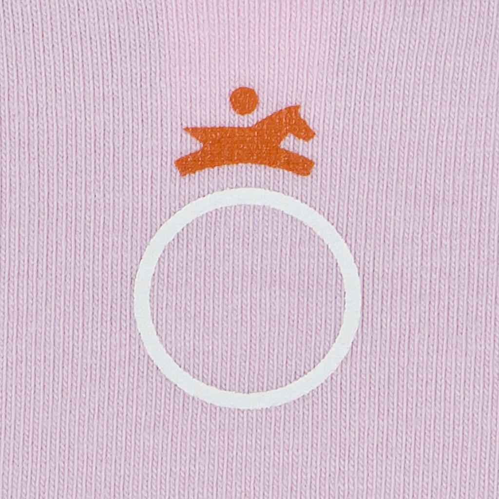 Reit-Poloshirt Passionate kurzarm Kinder rosa