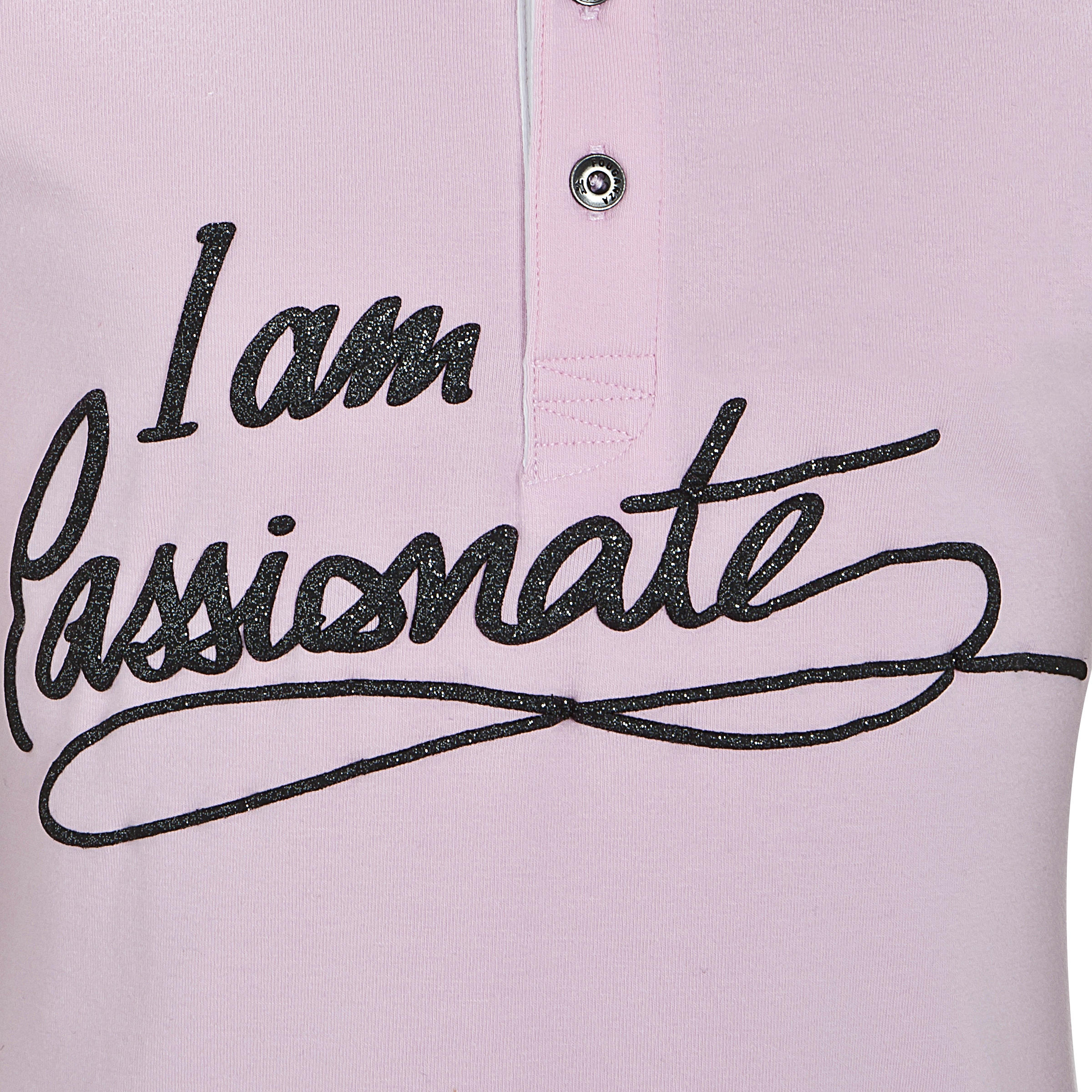 Passionate Kids' Short-Sleeved Horse Riding Polo Shirt - Pink 11/14