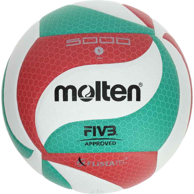 Volleyball Molten 5000 Indoor FIVB geprüft grün/rot Media 1