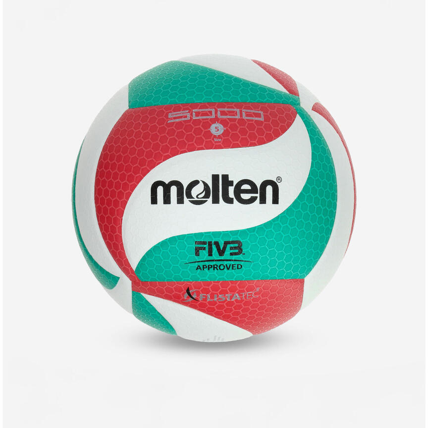 Ballon de volleyball Molten 5000 vert rouge Molten Decathlon