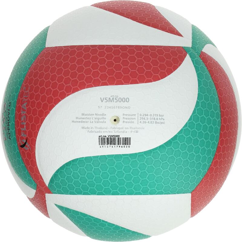 Balón Voleibol Molten 5000 Verde Rojo