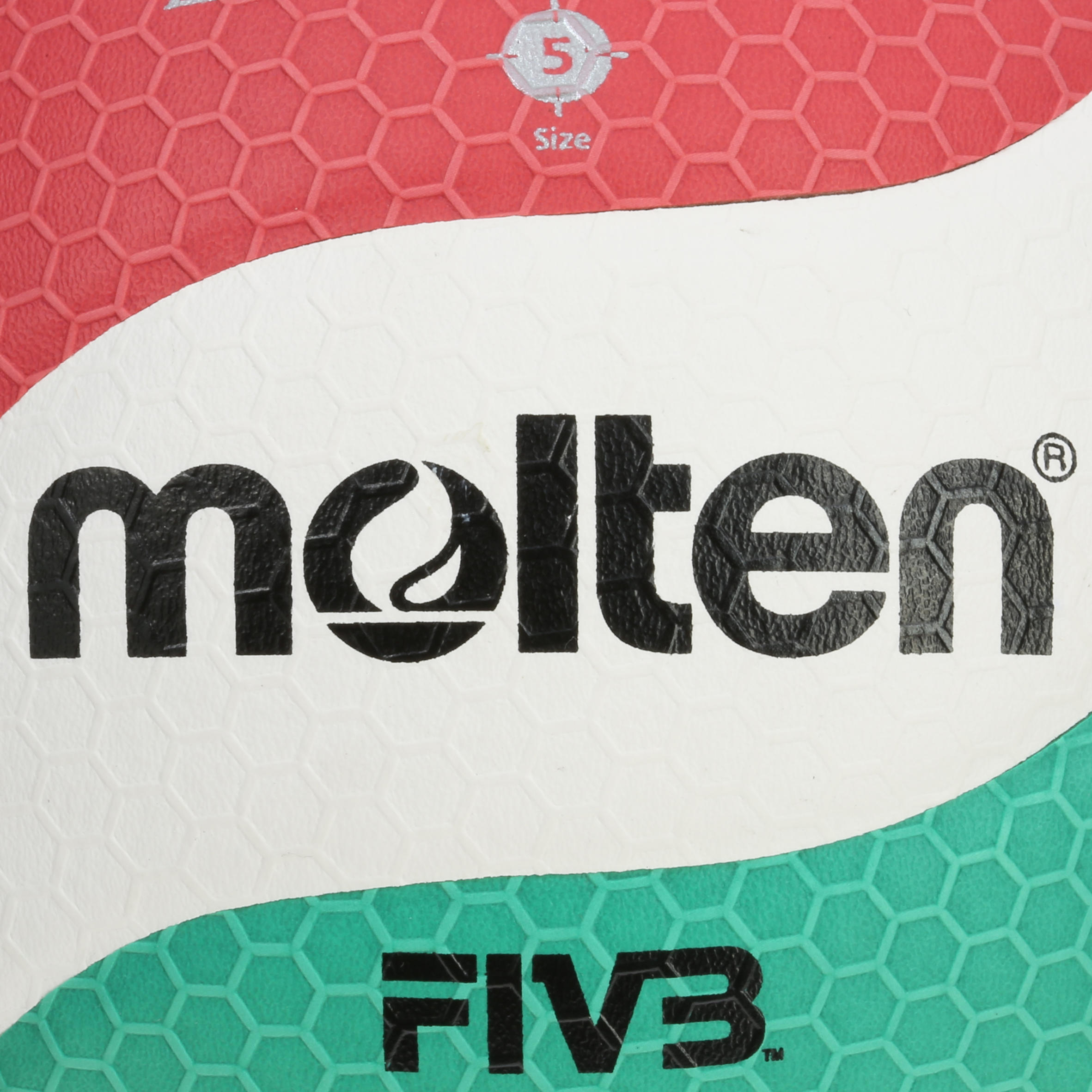 Pallone pallavolo MOLTEN 5000 verde-rosso 7/8