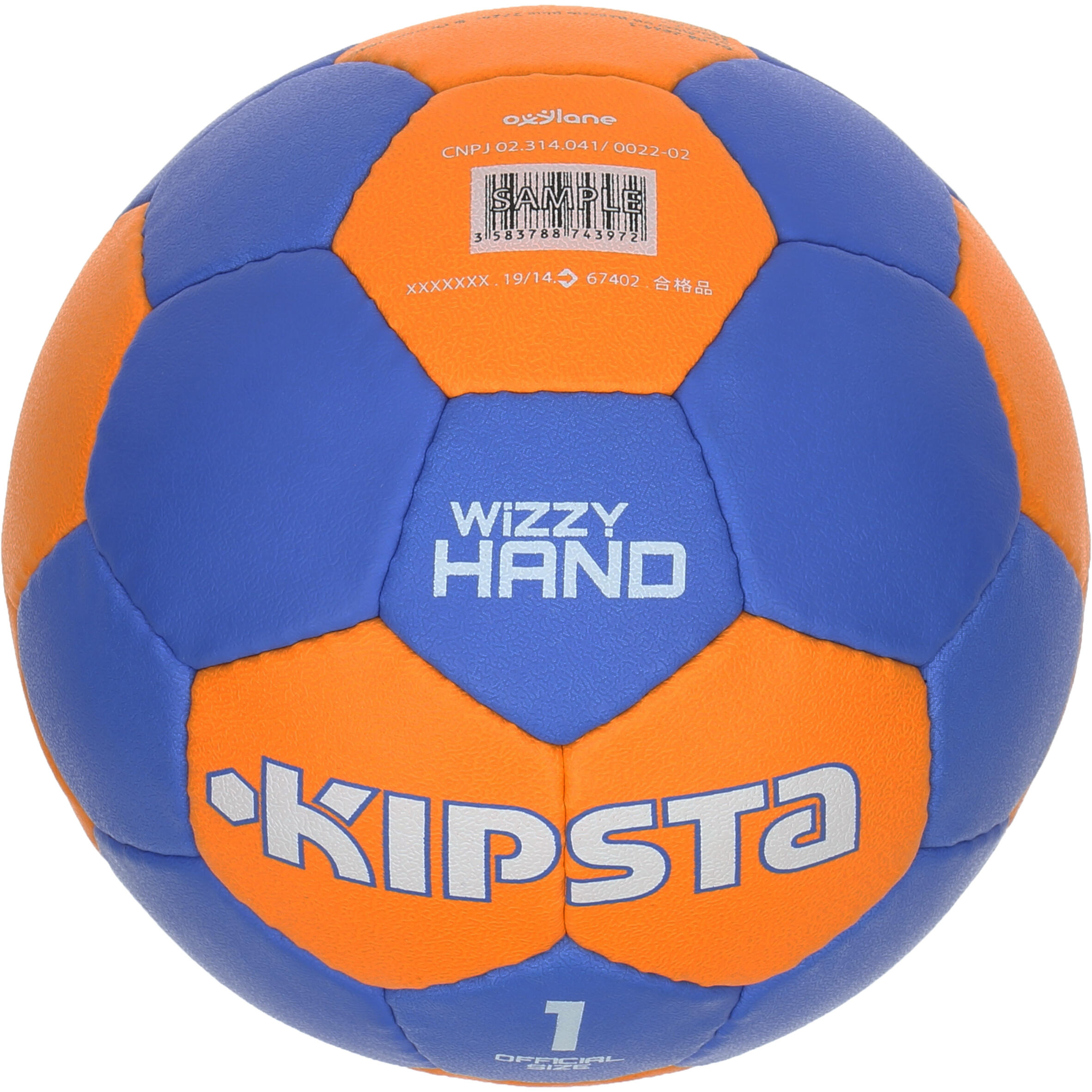 Wizzy Hand Kids Size 1 Handball - Dark Blue Orange 3/10