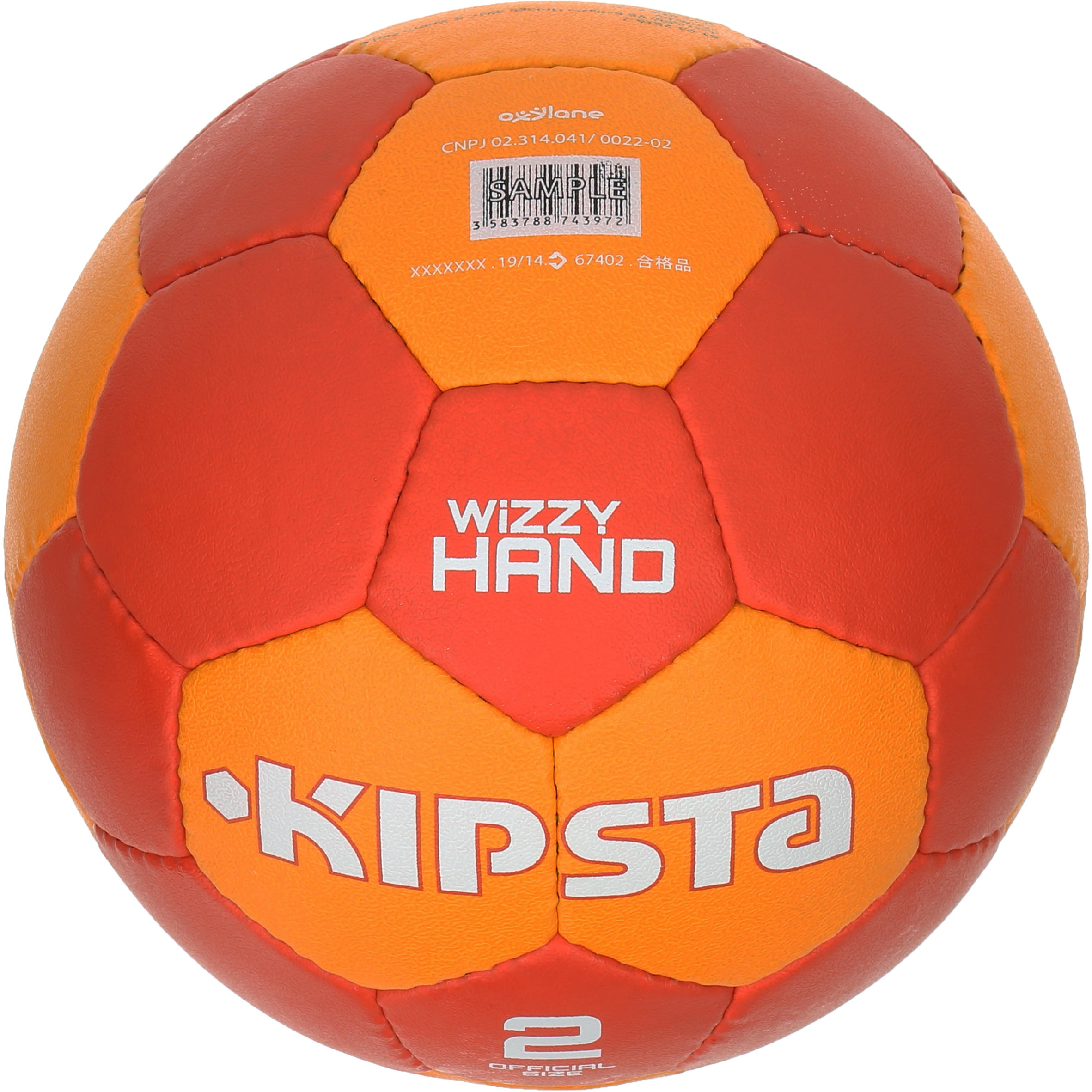 Wizzy Adult Size 2 Handball - Red Orange 3/10