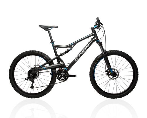 MTB VOLL GEFEDERT ROCKRIDER 500 GRAU