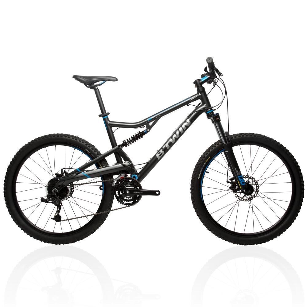 MTB VOLL GEFEDERT ROCKRIDER 500 GRAU