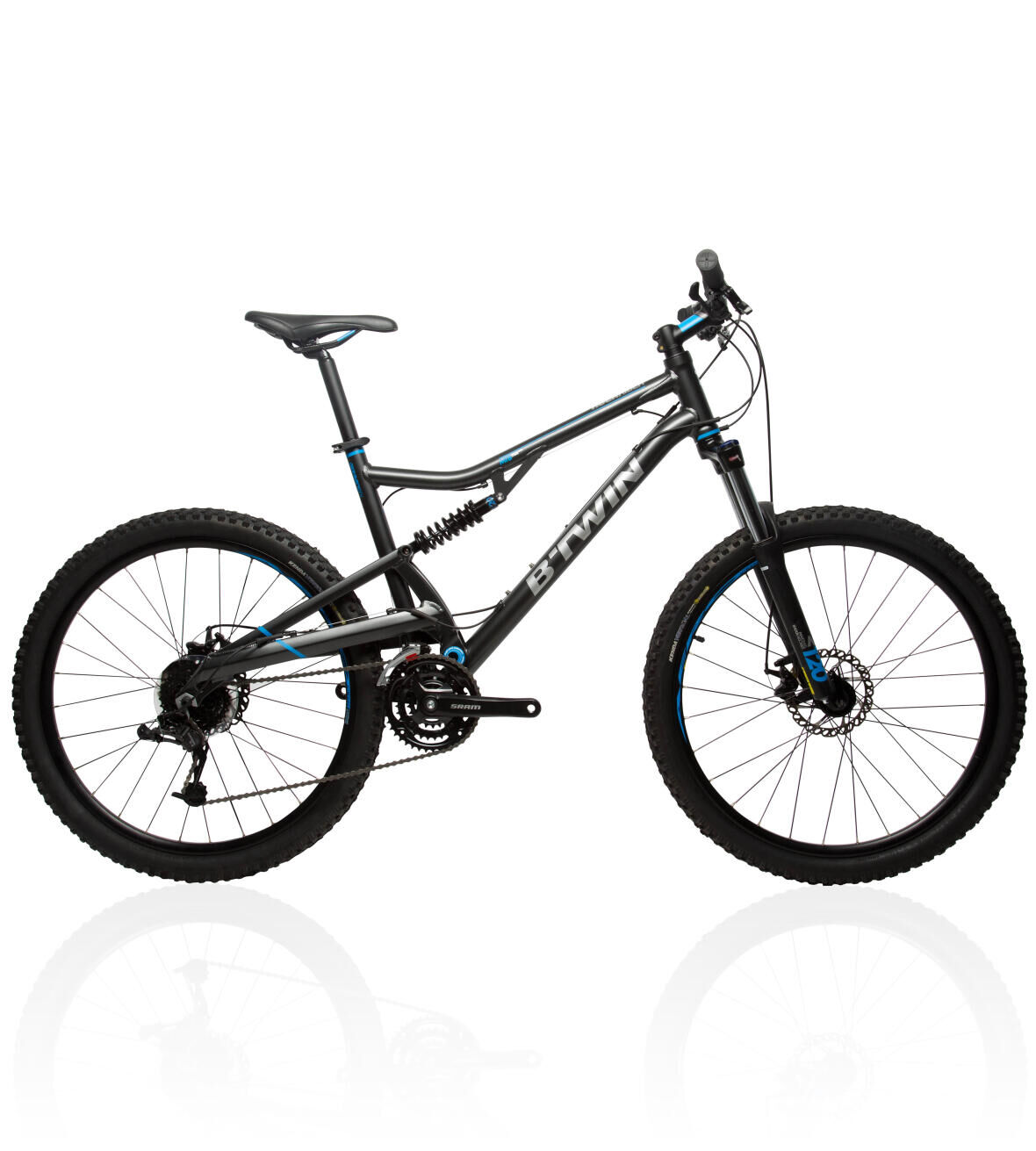 MTB VOLL GEFEDERT ROCKRIDER 500 GRAU