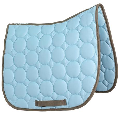 Selle Western Poney Bleu Clair PFIFF - Avec Rembourrage Fourrure Et Pierres Brillantes