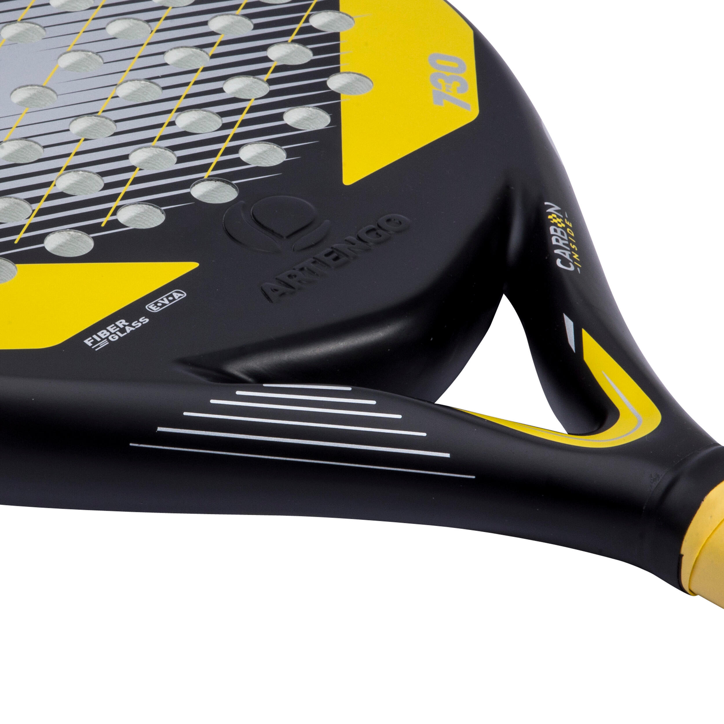 PR730 Padel Racket Adult - Black/Yellow 6/15