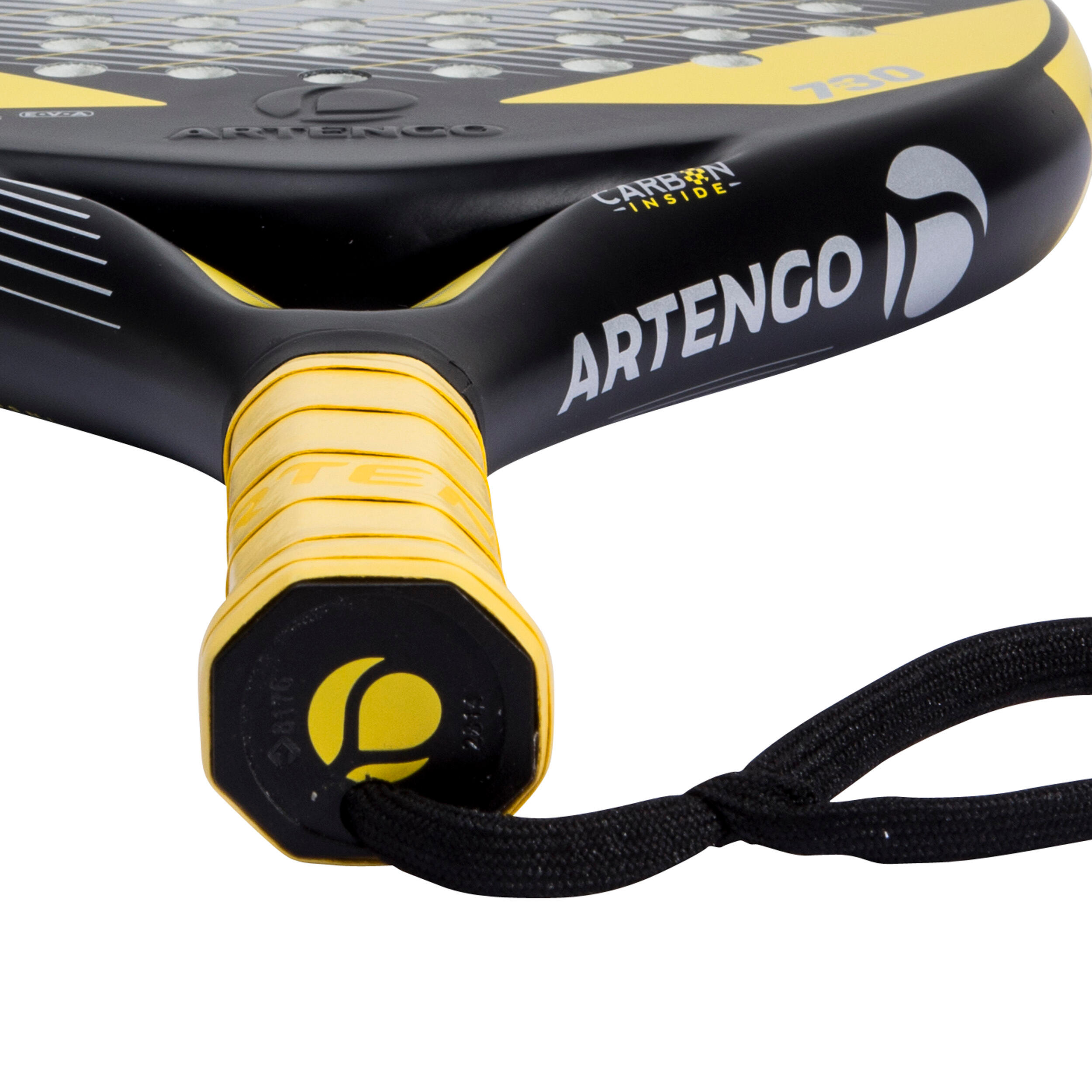 PR730 Padel Racket Adult - Black/Yellow 12/15