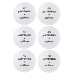 BALLES DE TENNIS DE TABLE FB800 BLANC LOT DE 6
