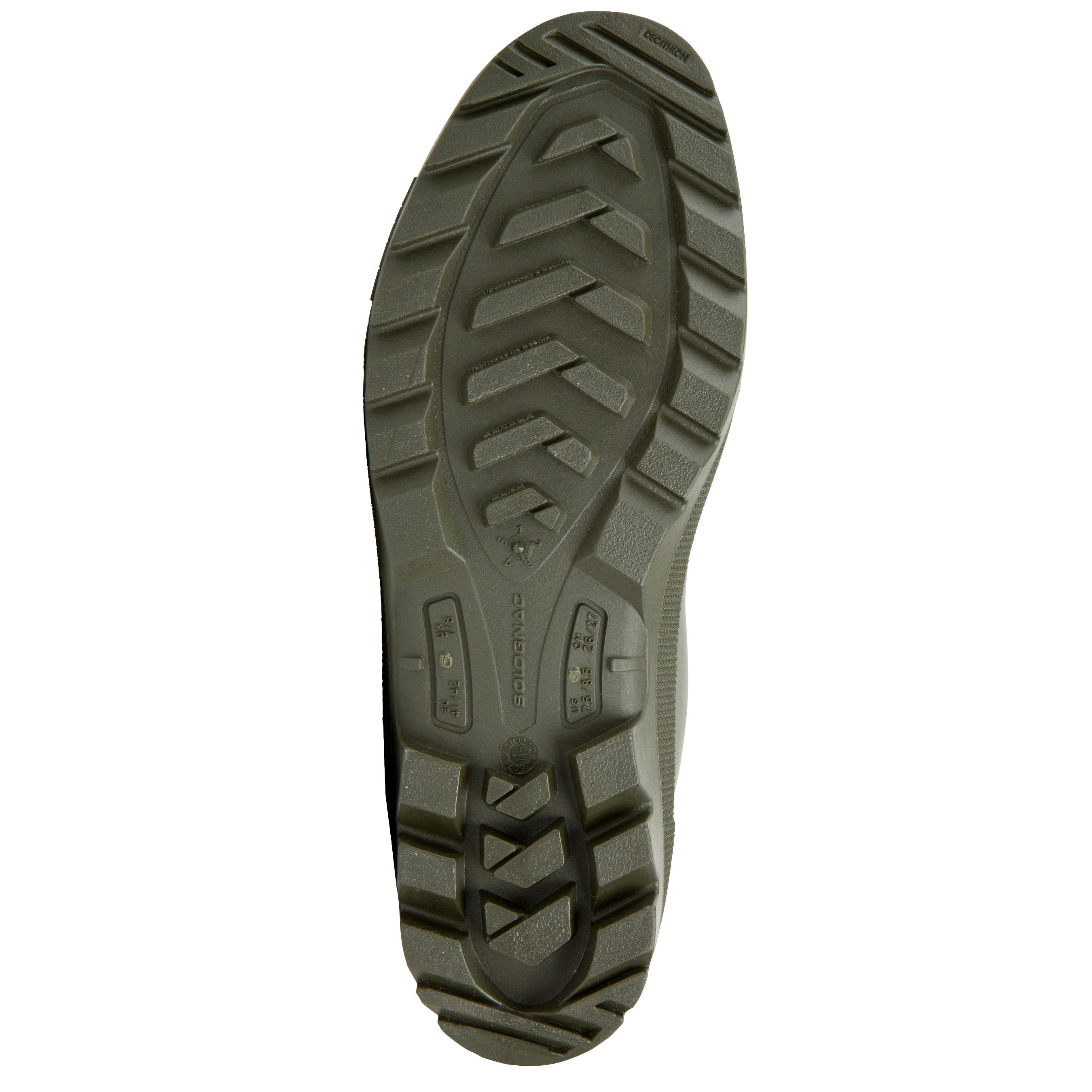 Hunting Rain Boots - PVC 100 - Black olive - Solognac - Decathlon