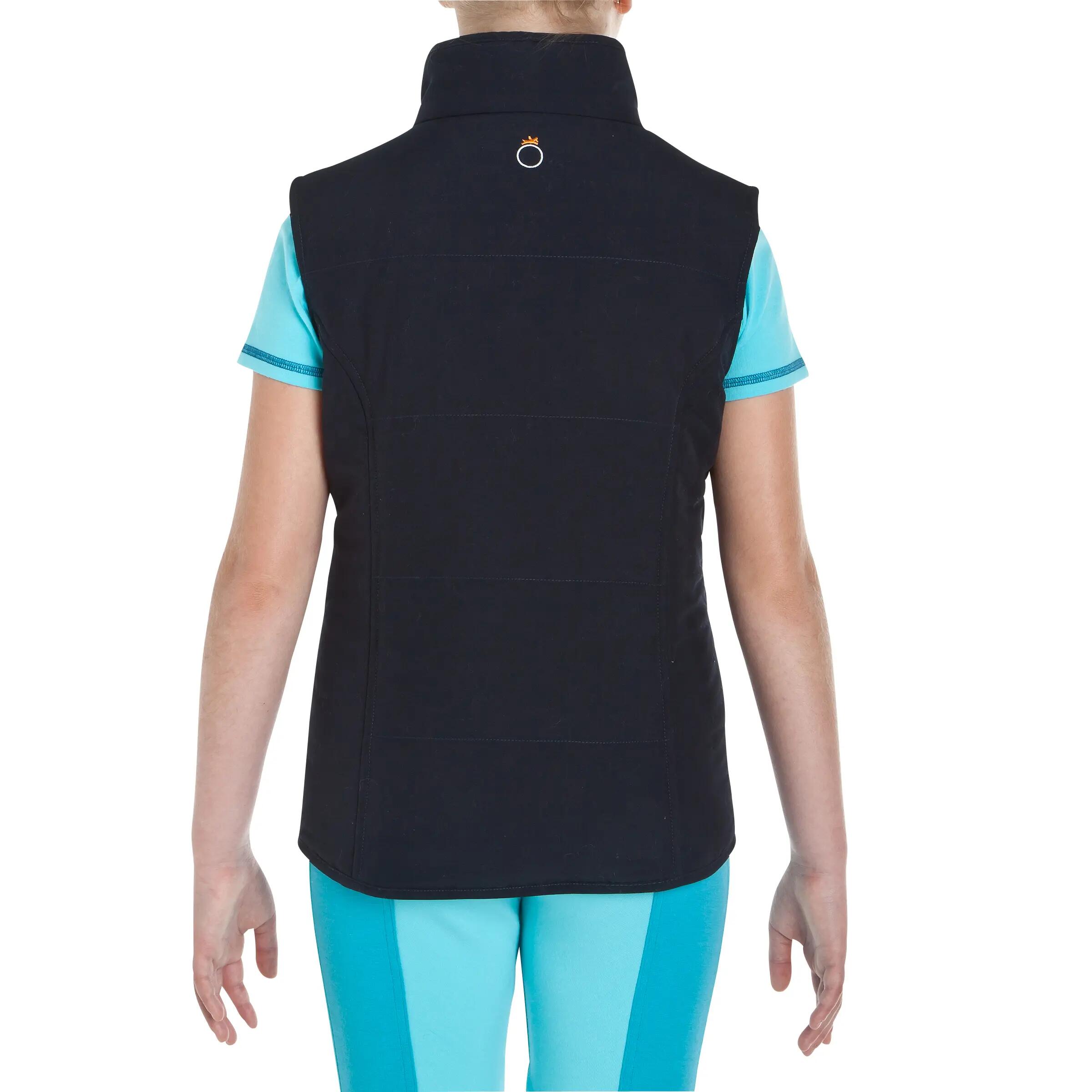 Schooling Kids' Horse Riding Gilet - Navy Blue 5/14