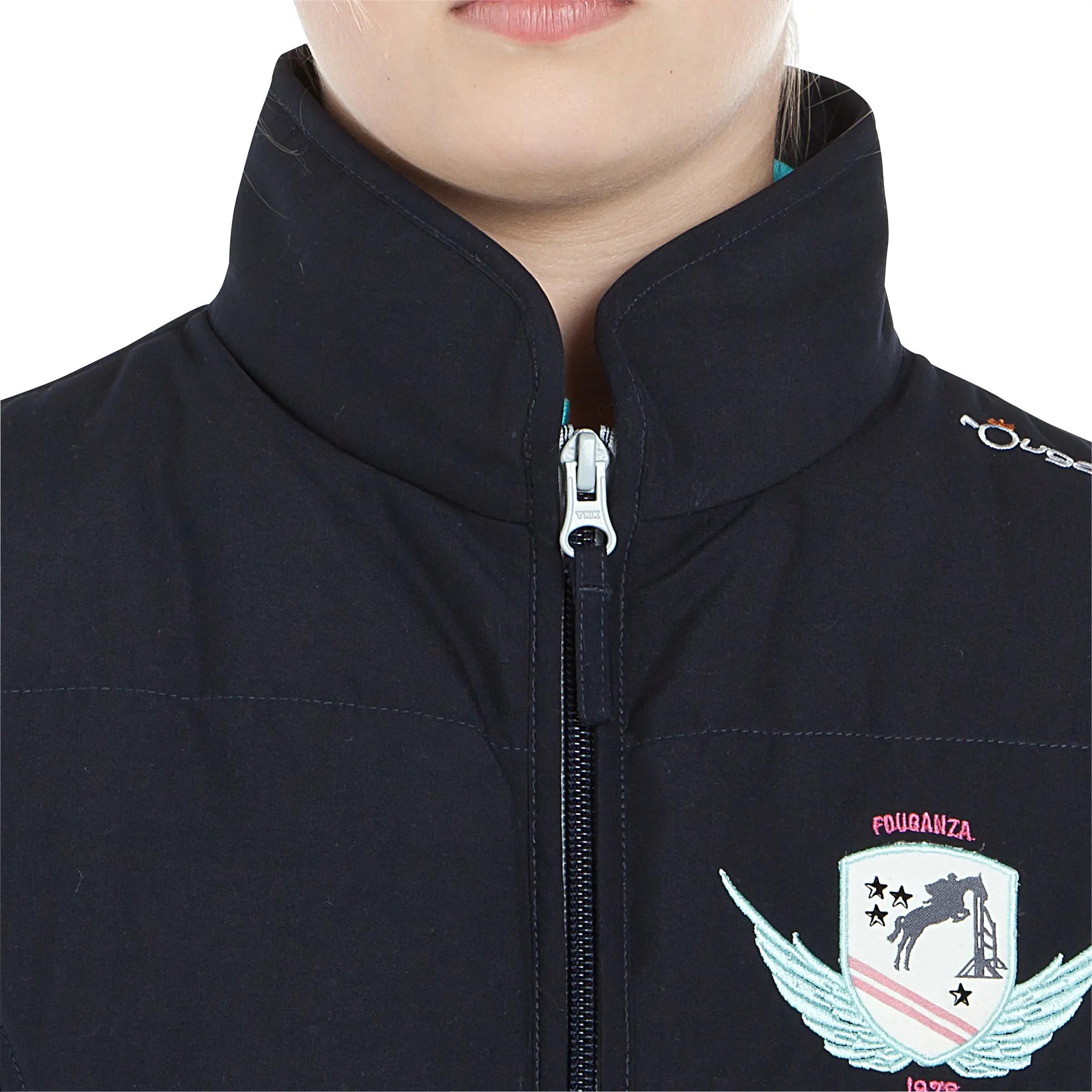 Schooling Kids' Horse Riding Gilet - Navy Blue 6/14