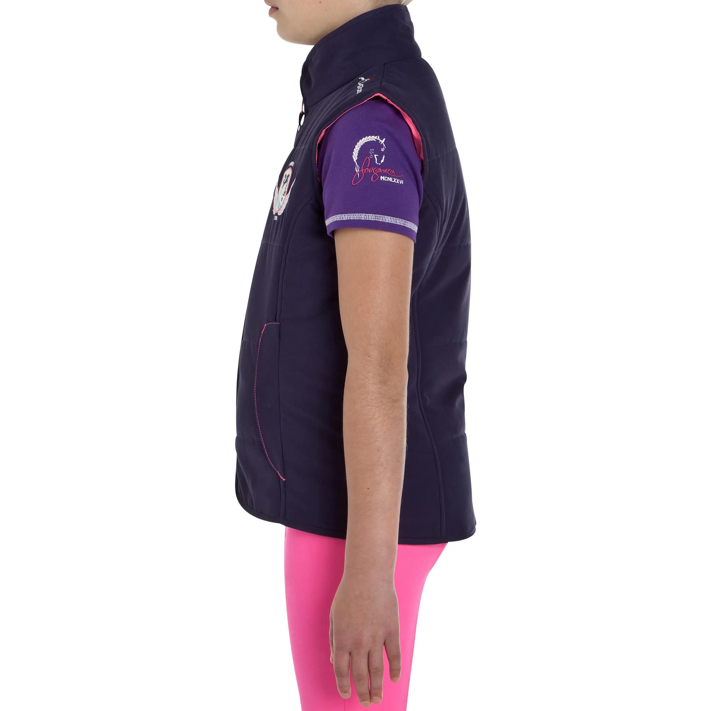 Schooling Kids' Horse Riding Gilet - Purple 4/14