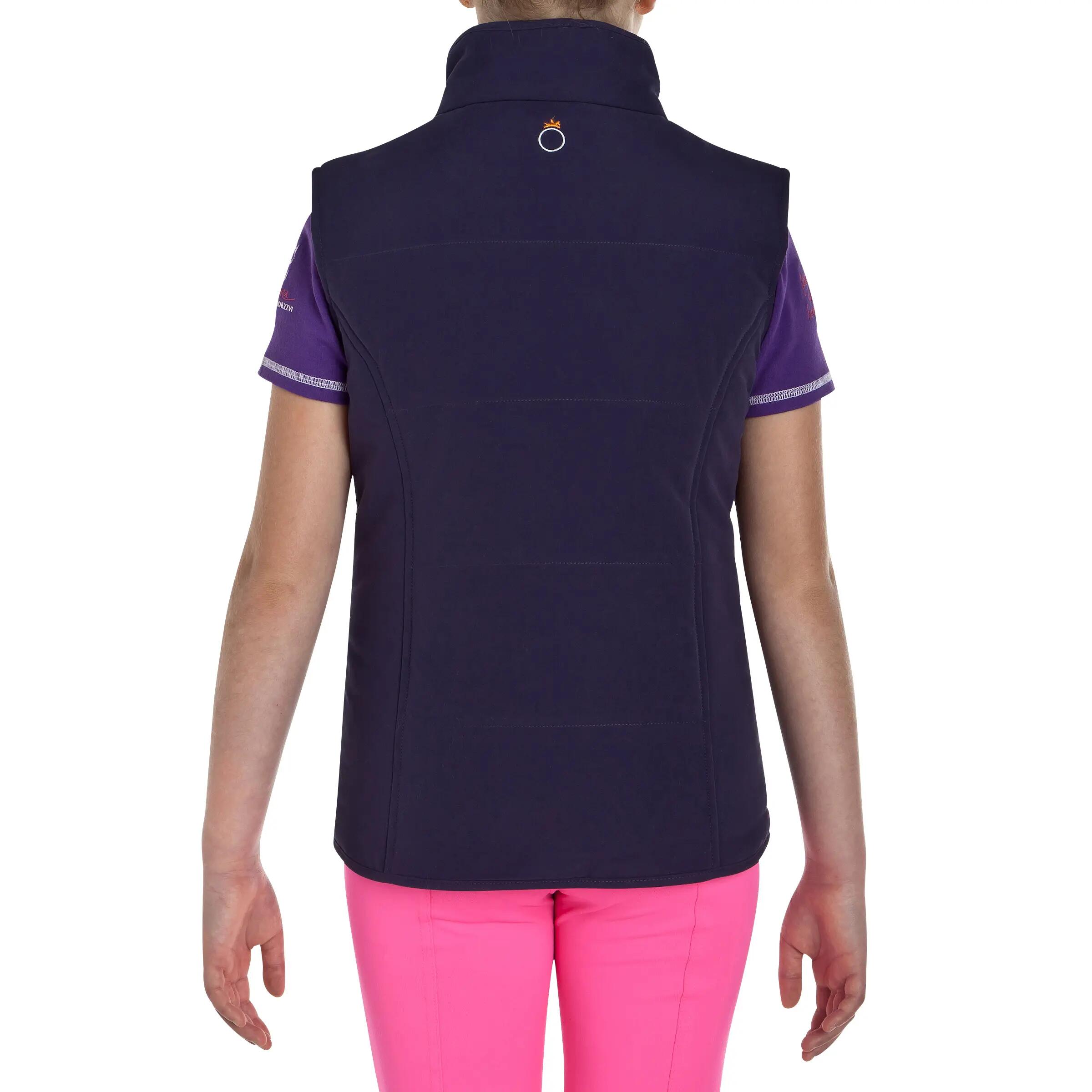 Schooling Kids' Horse Riding Gilet - Purple 5/14