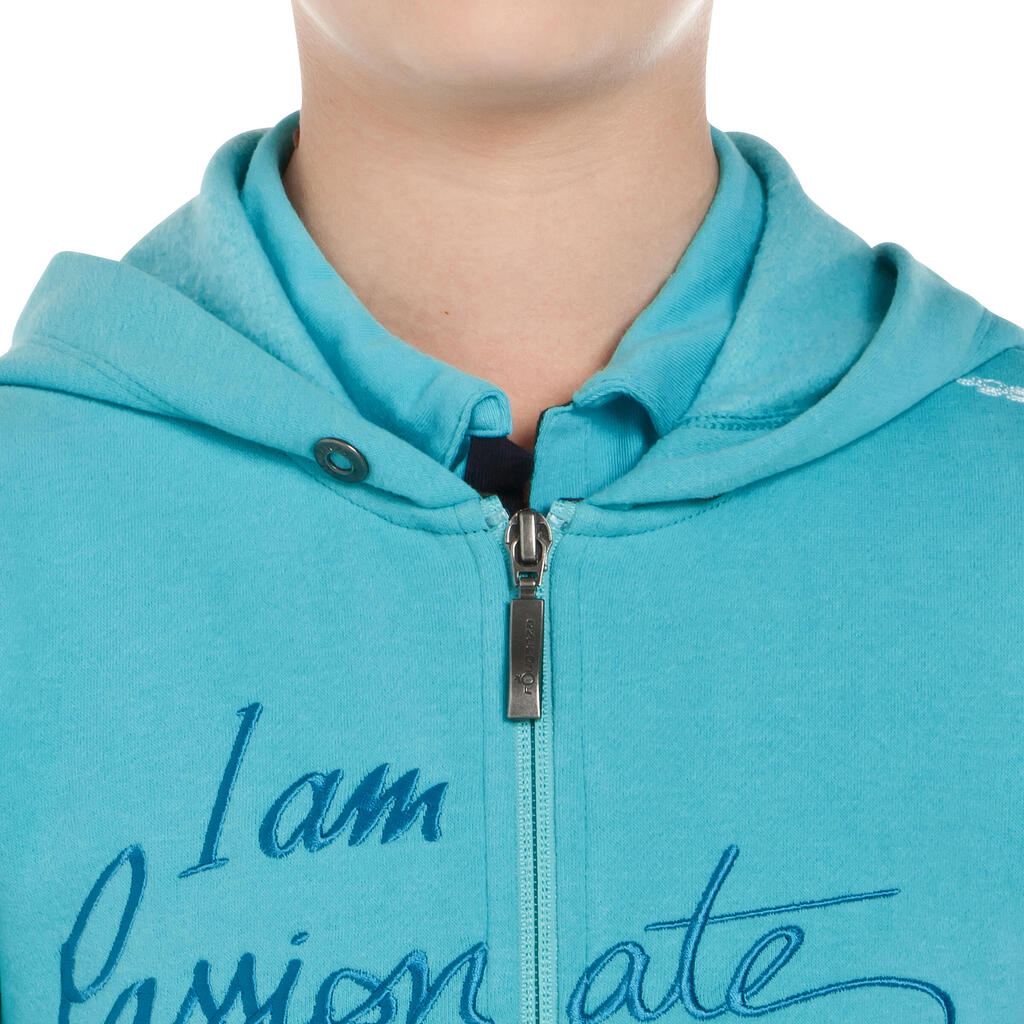 Reit-Sweatshirt Passionate Kinder, grau meliert